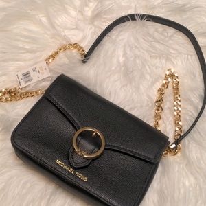 Michael kors black small cross body leather wanda